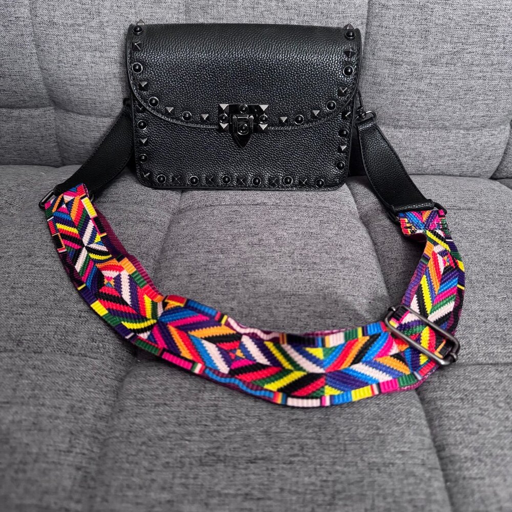Like New Vegan Leather Studded/Spiked bag